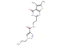 1-(2-aminoethyl)-N-[2-(5,6-dimethyl-4-oxo-3,4-dihydrothieno[2,3-d]pyrimidin-2-yl)ethyl]-1H-1,2,3-triazole-4-carboxamide