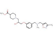 methyl 1-{2-hydroxy-3-[3-({methyl[(3-methyl-5-isoxazolyl)methyl]amino}methyl)phenoxy]propyl}-4-piperidinecarboxylate