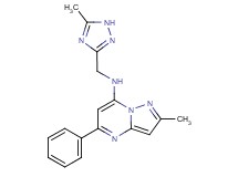 2-methyl-N-[(5-methyl-1H-1,2,4-triazol-3-yl)methyl]-5-phenylpyrazolo[1,5-a]pyrimidin-7-amine