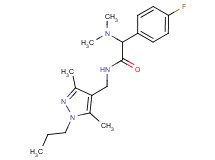 2-(dimethylamino)-N-[(3,5-dimethyl-1-propyl-1H-pyrazol-4-yl)methyl]-2-(4-fluorophenyl)acetamide