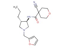 4-cyano-N-[rel-(3R,4S)-1-(2-furylmethyl)-4-propyl-3-pyrrolidinyl]tetrahydro-2H-pyran-4-carboxamide hydrochloride