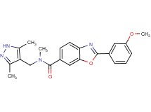 N-[(3,5-dimethyl-1H-pyrazol-4-yl)methyl]-2-(3-methoxyphenyl)-N-methyl-1,3-benzoxazole-6-carboxamide