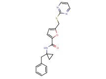 N-(1-benzylcyclopropyl)-5-[(pyrimidin-2-ylthio)methyl]-2-furamide