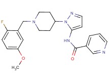 N-{1-[1-(2-fluoro-5-methoxybenzyl)-4-piperidinyl]-1H-pyrazol-5-yl}nicotinamide