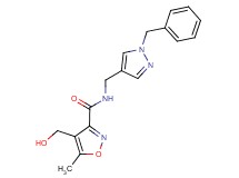 N-[(1-benzyl-1H-pyrazol-4-yl)methyl]-4-(hydroxymethyl)-5-methylisoxazole-3-carboxamide