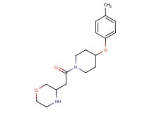 3-{2-[4-(4-methylphenoxy)-1-piperidinyl]-2-oxoethyl}morpholine hydrochloride