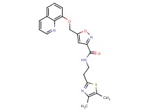 N-[2-(4,5-dimethyl-1,3-thiazol-2-yl)ethyl]-5-[(8-quinolinyloxy)methyl]-3-isoxazolecarboxamide