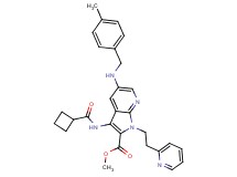 methyl 3-[(cyclobutylcarbonyl)amino]-5-[(4-methylbenzyl)amino]-1-[2-(2-pyridinyl)ethyl]-1H-pyrrolo[2,3-b]pyridine-2-carboxylate