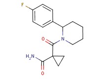 1-{[2-(4-fluorophenyl)-1-piperidinyl]carbonyl}cyclopropanecarboxamide