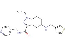 1-ethyl-N-(4-pyridinylmethyl)-5-[(3-thienylmethyl)amino]-4,5,6,7-tetrahydro-1H-indazole-3-carboxamide