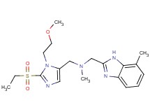1-[2-(ethylsulfonyl)-1-(2-methoxyethyl)-1H-imidazol-5-yl]-N-methyl-N-[(7-methyl-1H-benzimidazol-2-yl)methyl]methanamine