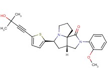 (3aS*,5S*,9aS*)-5-[5-(3-hydroxy-3-methyl-1-butyn-1-yl)-2-thienyl]-2-(2-methoxyphenyl)hexahydro-7H-pyrrolo[3,4-g]pyrrolizin-1(2H)-one