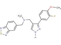 (2,1,3-benzothiadiazol-5-ylmethyl){[3-(3-fluoro-4-methoxyphenyl)-1H-pyrazol-4-yl]methyl}methylamine