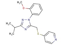 4-({[3-isopropyl-1-(2-methoxyphenyl)-1H-1,2,4-triazol-5-yl]methyl}thio)pyridine