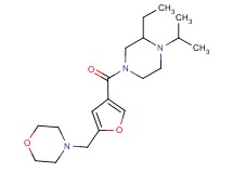 4-({4-[(3-ethyl-4-isopropyl-1-piperazinyl)carbonyl]-2-furyl}methyl)morpholine