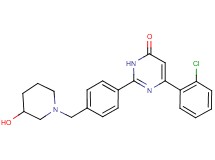 6-(2-chlorophenyl)-2-{4-[(3-hydroxypiperidin-1-yl)methyl]phenyl}pyrimidin-4(3H)-one