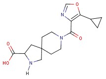 8-[(5-cyclopropyl-1,3-oxazol-4-yl)carbonyl]-2,8-diazaspiro[4.5]decane-3-carboxylic acid