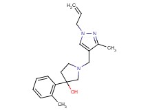 1-[(1-allyl-3-methyl-1H-pyrazol-4-yl)methyl]-3-(2-methylphenyl)pyrrolidin-3-ol