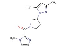 3,5-dimethyl-1-{1-[(1-methyl-1H-imidazol-2-yl)carbonyl]pyrrolidin-3-yl}-1H-pyrazole
