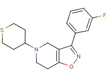 3-(3-fluorophenyl)-5-(tetrahydro-2H-thiopyran-4-yl)-4,5,6,7-tetrahydroisoxazolo[4,5-c]pyridine