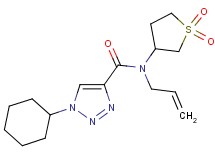 N-allyl-1-cyclohexyl-N-(1,1-dioxidotetrahydro-3-thienyl)-1H-1,2,3-triazole-4-carboxamide