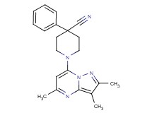 4-phenyl-1-(2,3,5-trimethylpyrazolo[1,5-a]pyrimidin-7-yl)-4-piperidinecarbonitrile