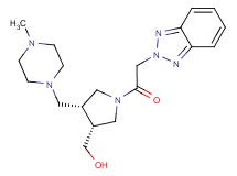 {(3R*,4R*)-1-(2H-1,2,3-benzotriazol-2-ylacetyl)-4-[(4-methylpiperazin-1-yl)methyl]pyrrolidin-3-yl}methanol