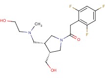 2-[({(3R*,4R*)-4-(hydroxymethyl)-1-[(2,4,6-trifluorophenyl)acetyl]pyrrolidin-3-yl}methyl)(methyl)amino]ethanol