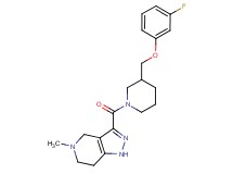 3-({3-[(3-fluorophenoxy)methyl]-1-piperidinyl}carbonyl)-5-methyl-4,5,6,7-tetrahydro-1H-pyrazolo[4,3-c]pyridine