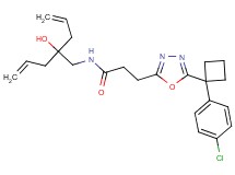 N-(2-allyl-2-hydroxy-4-penten-1-yl)-3-{5-[1-(4-chlorophenyl)cyclobutyl]-1,3,4-oxadiazol-2-yl}propanamide