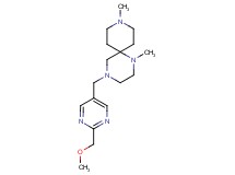 4-{[2-(methoxymethyl)pyrimidin-5-yl]methyl}-1,9-dimethyl-1,4,9-triazaspiro[5.5]undecane