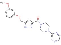 2-[4-({5-[(3-methoxyphenoxy)methyl]-1H-pyrazol-3-yl}carbonyl)-1-piperazinyl]pyrazine