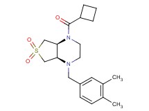 (4aR*,7aS*)-1-(cyclobutylcarbonyl)-4-(3,4-dimethylbenzyl)octahydrothieno[3,4-b]pyrazine 6,6-dioxide