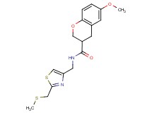 6-methoxy-N-({2-[(methylthio)methyl]-1,3-thiazol-4-yl}methyl)-3-chromanecarboxamide