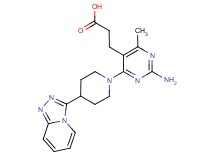 3-[2-amino-4-methyl-6-(4-[1,2,4]triazolo[4,3-a]pyridin-3-ylpiperidin-1-yl)pyrimidin-5-yl]propanoic acid