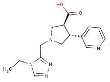 (3S*,4R*)-1-[(4-ethyl-4H-1,2,4-triazol-3-yl)methyl]-4-pyridin-3-ylpyrrolidine-3-carboxylic acid