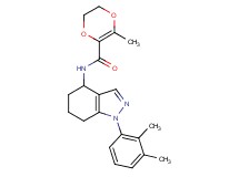 N-[1-(2,3-dimethylphenyl)-4,5,6,7-tetrahydro-1H-indazol-4-yl]-3-methyl-5,6-dihydro-1,4-dioxine-2-carboxamide