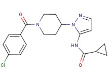N-{1-[1-(4-chlorobenzoyl)-4-piperidinyl]-1H-pyrazol-5-yl}cyclopropanecarboxamide