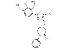 4-{[2-(2,4-dimethoxy-3-methylphenyl)-5-methyl-1,3-oxazol-4-yl]methyl}-1-phenyl-2-piperazinone