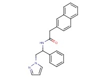 2-(2-naphthyl)-N-[1-phenyl-2-(1H-pyrazol-1-yl)ethyl]acetamide