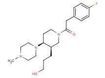 3-[(3R*,4S*)-1-[(4-fluorophenyl)acetyl]-4-(4-methylpiperazin-1-yl)piperidin-3-yl]propan-1-ol