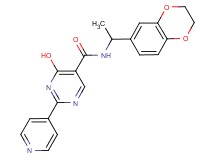 N-[1-(2,3-dihydro-1,4-benzodioxin-6-yl)ethyl]-4-hydroxy-2-pyridin-4-ylpyrimidine-5-carboxamide