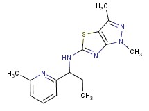 1,3-dimethyl-N-[1-(6-methylpyridin-2-yl)propyl]-1H-pyrazolo[3,4-d][1,3]thiazol-5-amine