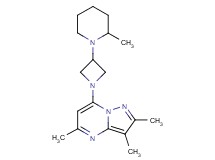 2,3,5-trimethyl-7-[3-(2-methyl-1-piperidinyl)-1-azetidinyl]pyrazolo[1,5-a]pyrimidine