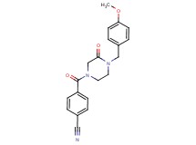 4-{[4-(4-methoxybenzyl)-3-oxo-1-piperazinyl]carbonyl}benzonitrile