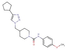 4-[(4-cyclopentyl-1H-1,2,3-triazol-1-yl)methyl]-N-(4-methoxyphenyl)piperidine-1-carboxamide