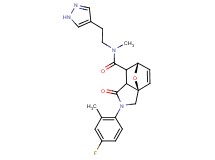 (3aR*,6S*)-2-(4-fluoro-2-methylphenyl)-N-methyl-1-oxo-N-[2-(1H-pyrazol-4-yl)ethyl]-1,2,3,6,7,7a-hexahydro-3a,6-epoxyisoindole-7-carboxamide