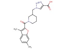 1-({1-[(3,6-dimethyl-1-benzofuran-2-yl)carbonyl]piperidin-3-yl}methyl)-1H-1,2,3-triazole-4-carboxylic acid