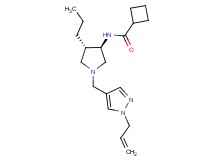 N-{rel-(3R,4S)-1-[(1-allyl-1H-pyrazol-4-yl)methyl]-4-propyl-3-pyrrolidinyl}cyclobutanecarboxamide hydrochloride