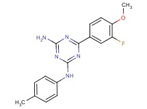 6-(3-fluoro-4-methoxyphenyl)-N-(4-methylphenyl)-1,3,5-triazine-2,4-diamine